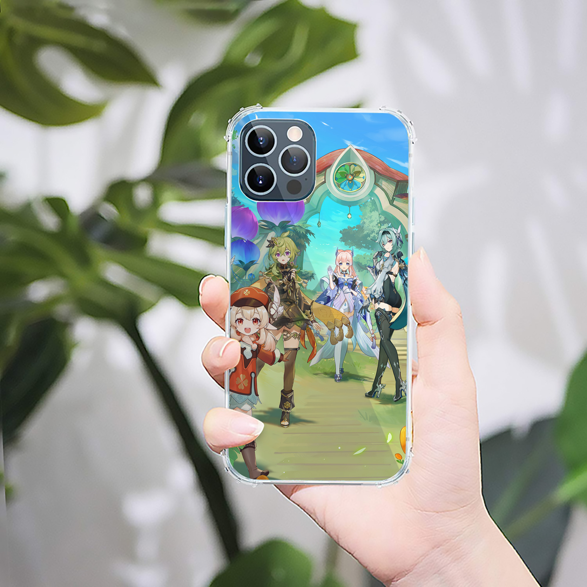 げんし神 genshin 【iPhone 12シリーズ対応】透明スマホケース（クリアソフトケース）